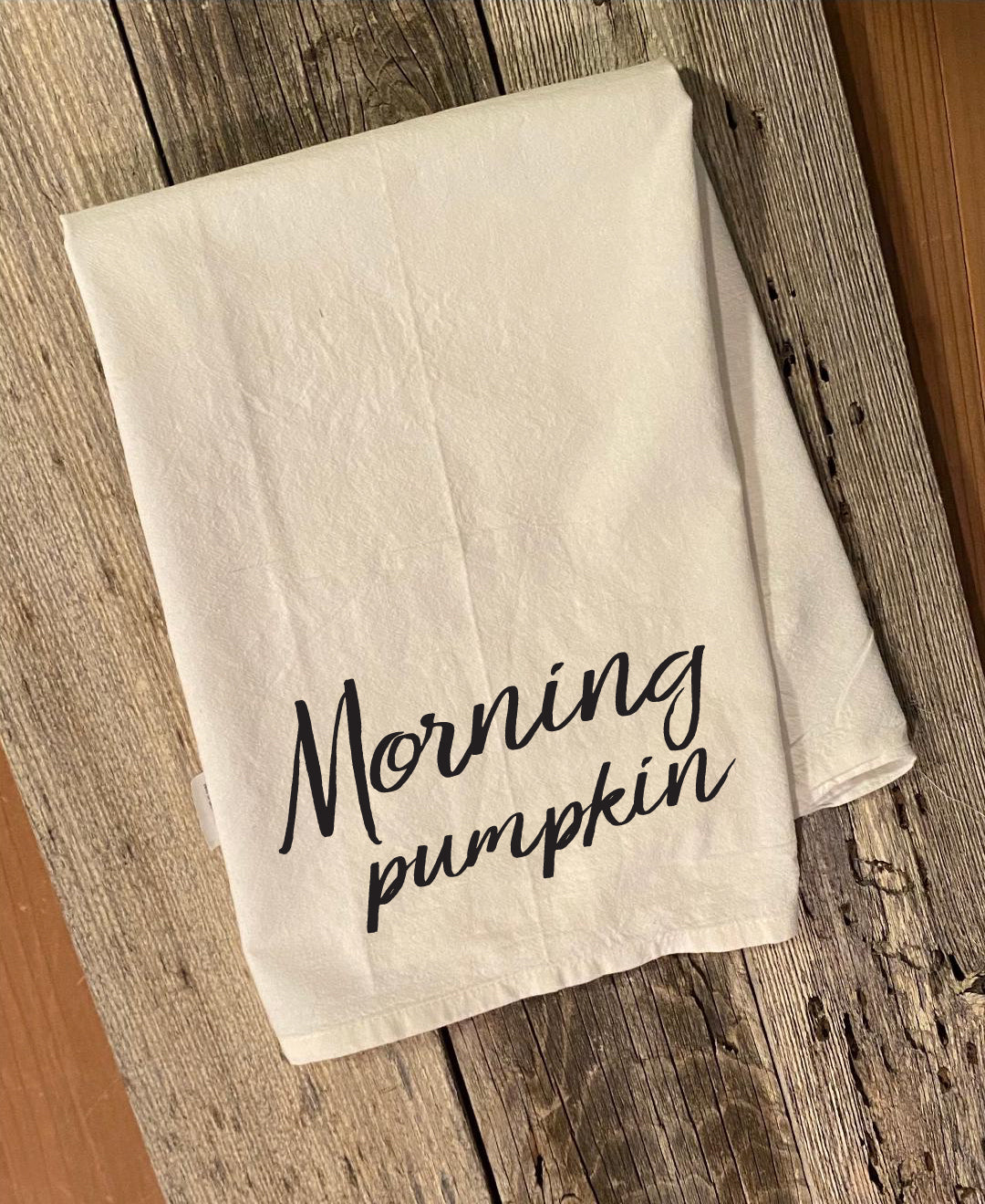 morning pumpkin dish towel