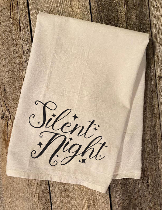 Silent Night dish towel