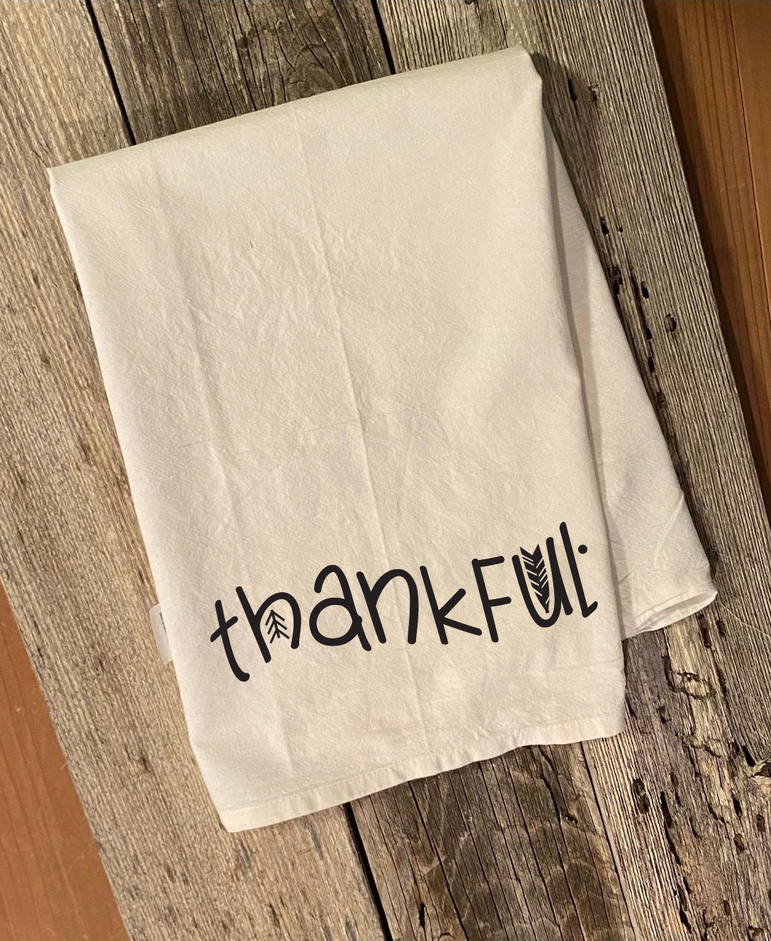 thankful dish towel